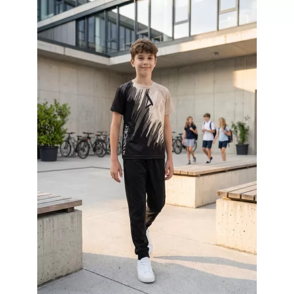  Tricou funcțional premium pentru copii ALTISPORT VOJ/ALK006TR01 NEGRU/MARO 