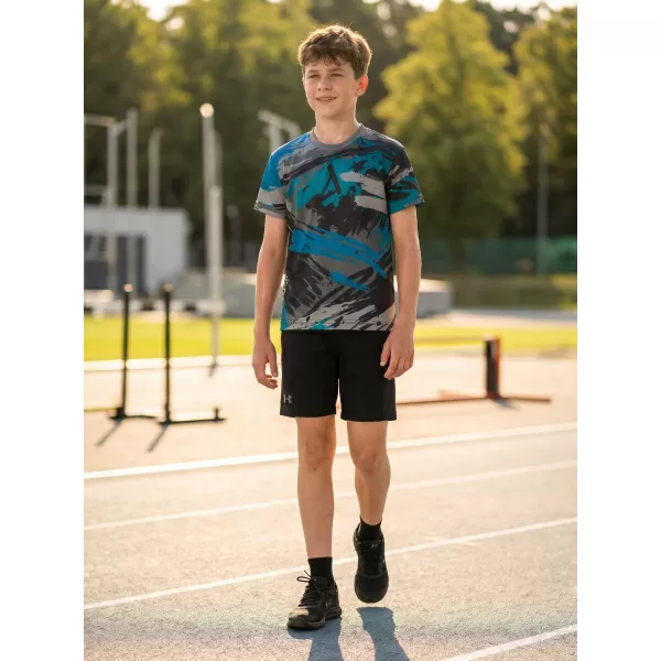  Tricou funcțional premium pentru copii ALTISPORT VOJ/ALK014TR01 NEGRU/KEROSEN 