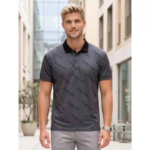 Tricou funcțional pentru bărbați cu guler premium ALTISPORT VOJ/ALM050TR05 GRI 