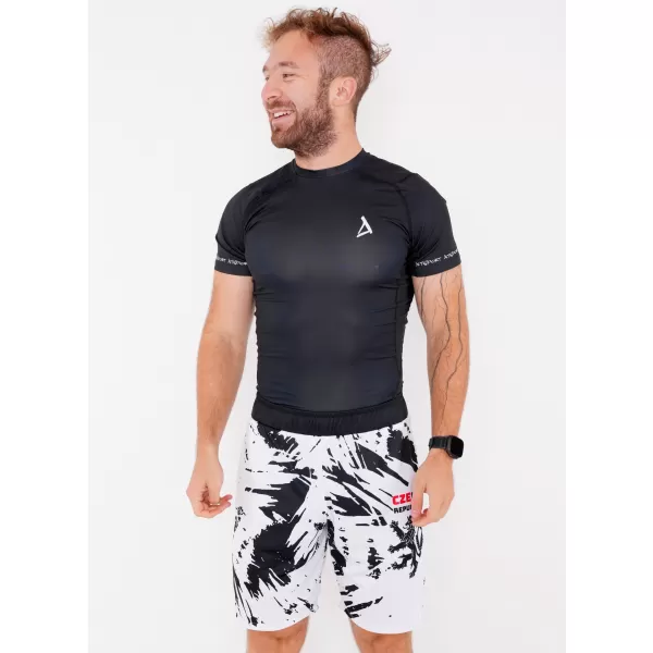  Pantaloni scurți funcționali premium pentru bărbați, fără buzunare ALTISPORT VOJ/ALM036KRA02 ABSTRACTIZARE 