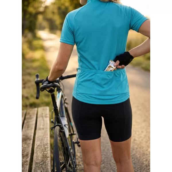  Tricou de ciclism pentru femei ALTISPORT NoPrint NP/ALW115NJ TURCOAZ 