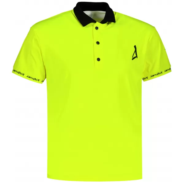  Tricou funcțional pentru bărbați cu guler premium ALTISPORT VOJ/ALM000TR05 GALBEN NEON 
