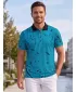 Tricou funcțional pentru bărbați cu guler premium ALTISPORT VOJ/ALM034TR05 SMARALD
