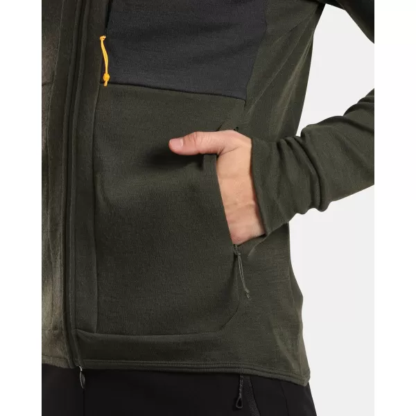  Pulover bărbătesc din lână KILPI MERINI-M WM0201KI VERDE ÎNCHIS 