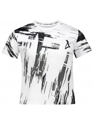 Tricou funcțional premium pentru copii ALTISPORT VOJ/ALK010TR01 ALB/NEGRU