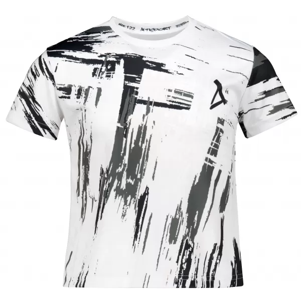  Tricou funcțional premium pentru copii ALTISPORT VOJ/ALK010TR01 ALB/NEGRU 