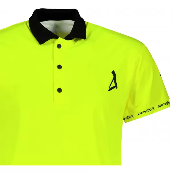  Tricou funcțional pentru bărbați cu guler premium ALTISPORT VOJ/ALM000TR05 GALBEN NEON 