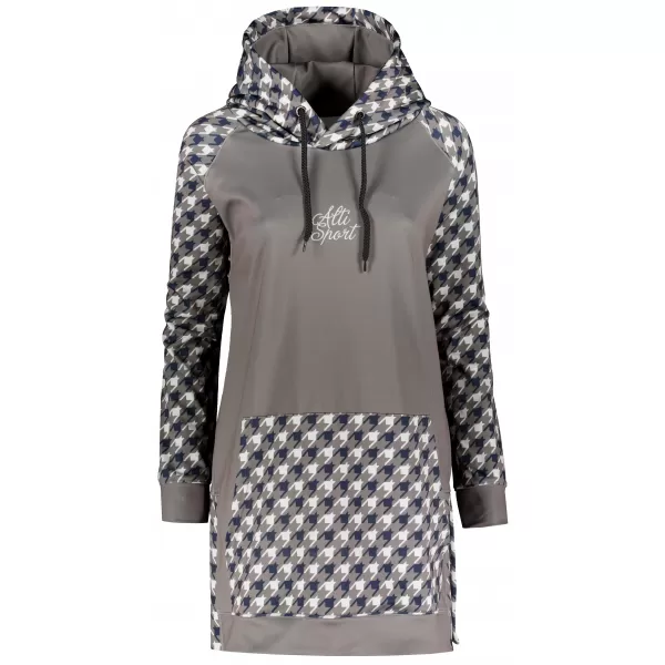  Hanorac prelungit funcțional pentru femei premium ALTISPORT VOJ/ALW048MI03 GRI 
