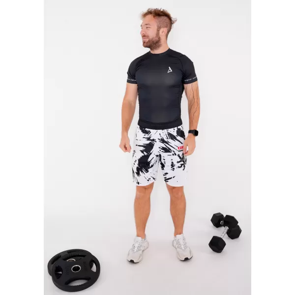 Pantaloni scurți funcționali premium pentru bărbați, fără buzunare ALTISPORT VOJ/ALM036KRA02 ABSTRACTIZARE 