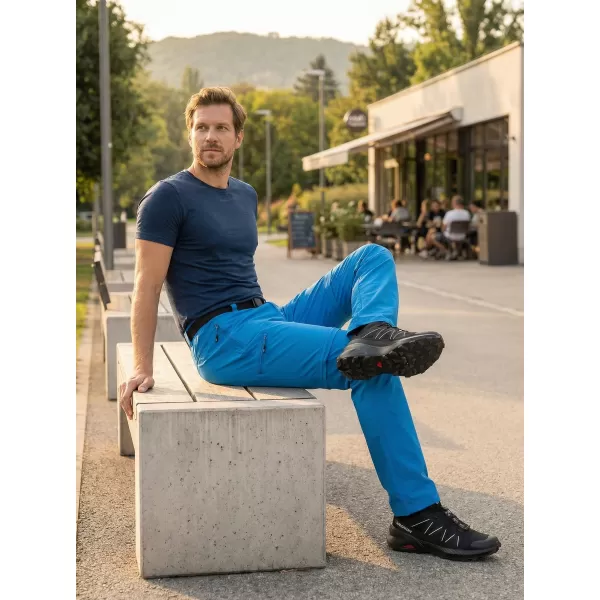  Pantaloni/short pentru bărbați ALTISPORT NoPrint NP/ALM2021NJ ALBASTRU STRĂLUCITOR 
