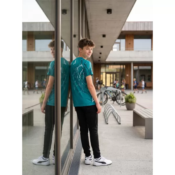  Tricou funcțional premium pentru copii ALTISPORT VOJ/ALK004TR01 KEROSEN/ALB 