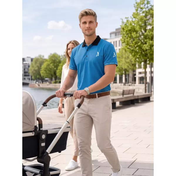  Tricou funcțional pentru bărbați cu guler premium ALTISPORT VOJ/ALM000TR05 KEROSENUL 