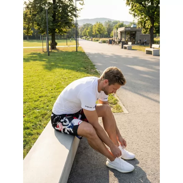  Pantaloni scurți funcționali premium pentru bărbați, fără buzunare ALTISPORT VOJ/ALM036KRA02 HEXA NEGRU 