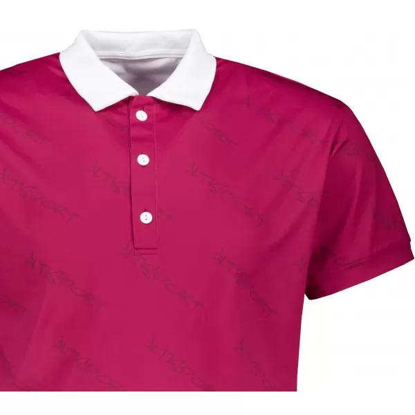  Tricou funcțional pentru bărbați cu guler premium ALTISPORT VOJ/ALM050TR05 BURGUNDIA 