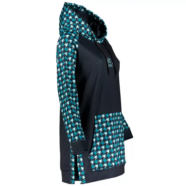  Hanorac prelungit funcțional pentru femei premium ALTISPORT VOJ/ALW048MI03 NEGRU ȘI ALBASTRU 