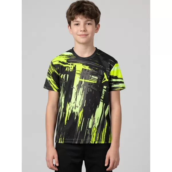  Tricou funcțional premium pentru copii ALTISPORT VOJ/ALK010TR01 NEGRU SI GALBEN 