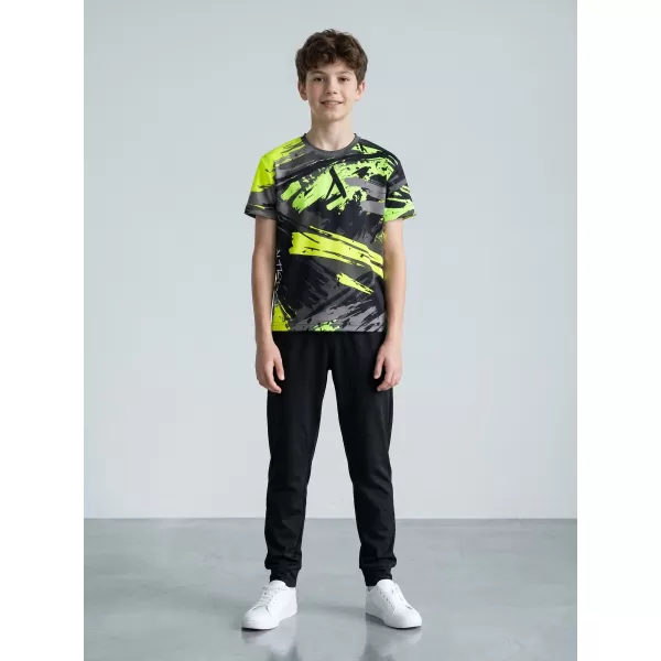  Tricou funcțional premium pentru copii ALTISPORT VOJ/ALK014TR01 NEGRU/VERDE 