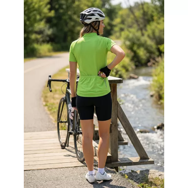  Tricou de ciclism pentru femei ALTISPORT NoPrint NP/ALW115NJ VERDE LIME 