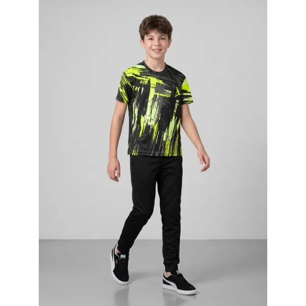  Tricou funcțional premium pentru copii ALTISPORT VOJ/ALK010TR01 NEGRU SI GALBEN 