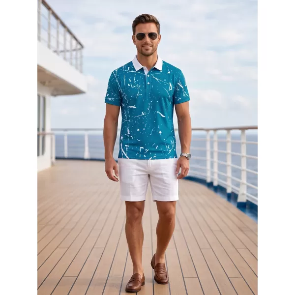  Tricou funcțional pentru bărbați cu guler premium ALTISPORT VOJ/ALM034TR05 KEROSENUL 