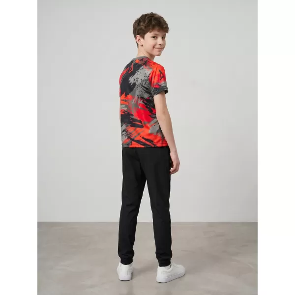  Tricou funcțional premium pentru copii ALTISPORT VOJ/ALK014TR01 NEGRU/ROSU 