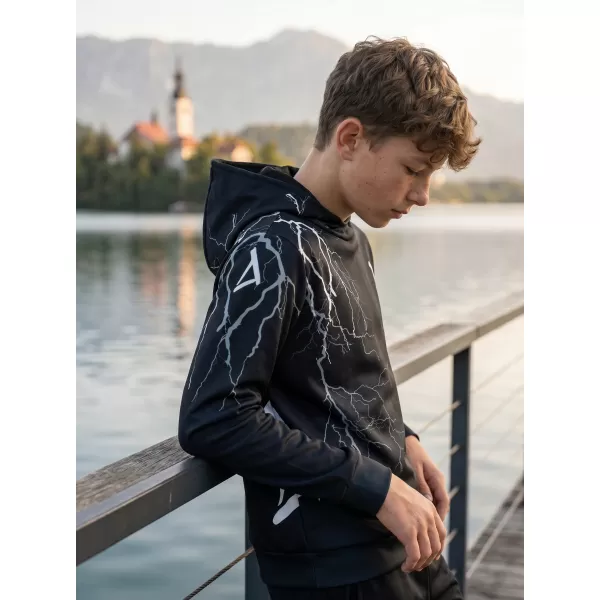  Hanorac funcțional premium pentru copii ALTISPORT VOJ/ALK004MI01 ALB-NEGRU 