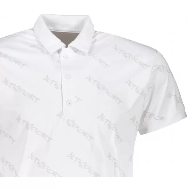  Tricou funcțional pentru bărbați cu guler premium ALTISPORT VOJ/ALM050TR05 ALB 