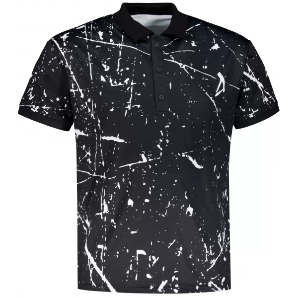  Tricou funcțional pentru bărbați cu guler premium ALTISPORT VOJ/ALM034TR05 NEGRU 