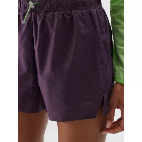  Pantaloni scurți de damă 4F WAW24TFSHF0758 VIOLET ÎNCHIS 