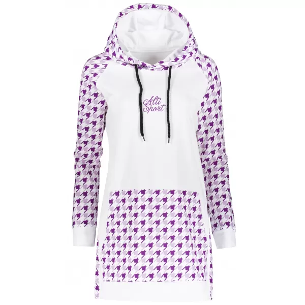  Hanorac prelungit funcțional pentru femei premium ALTISPORT VOJ/ALW048MI03 ALB/VIOLET 
