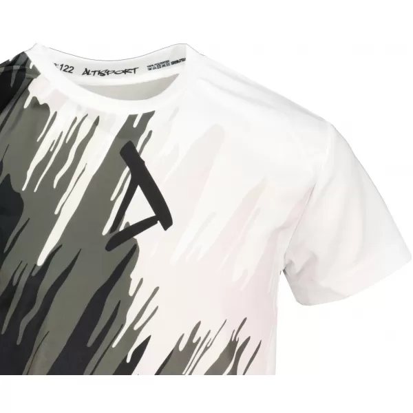 Tricou funcțional premium pentru copii ALTISPORT VOJ/ALK006TR01 ALB-NEGRU 