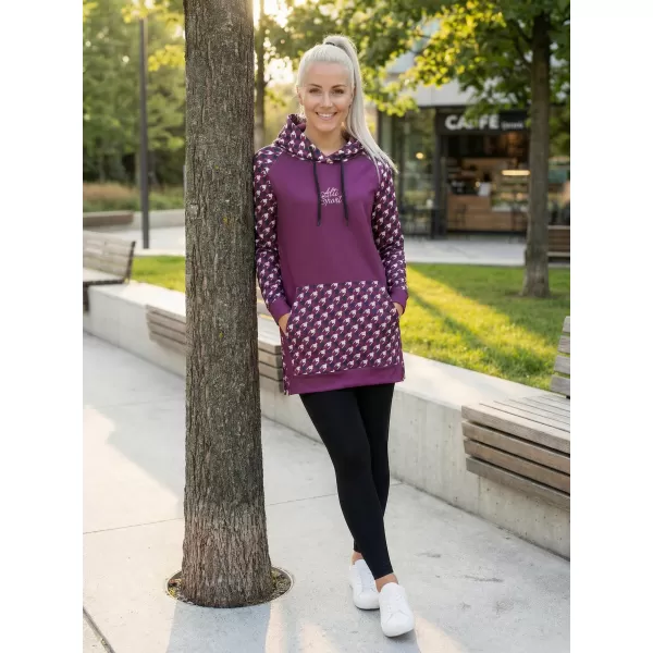  Hanorac prelungit funcțional pentru femei premium ALTISPORT VOJ/ALW048MI03 VIOLET 
