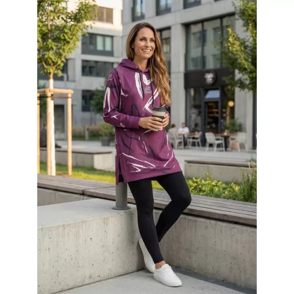  Hanorac prelungit funcțional pentru femei premium ALTISPORT VOJ/ALW049MI03 VIOLET 