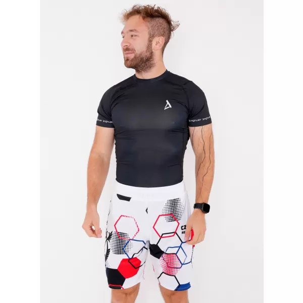  Pantaloni scurți funcționali premium pentru bărbați, fără buzunare ALTISPORT VOJ/ALM036KRA02 HEXA ALB 