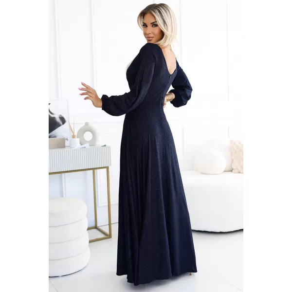  Rochie NUMOCO NELA 572-1 ALBASTRU ÎNCHIS 