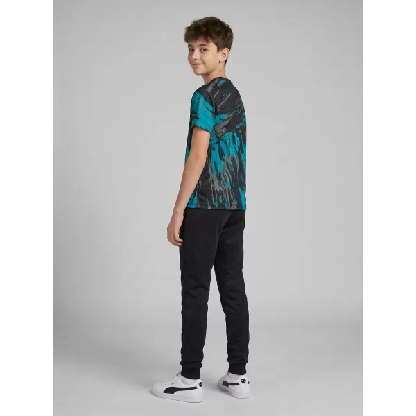  Tricou funcțional premium pentru copii ALTISPORT VOJ/ALK010TR01 NEGRU/SMARALD 