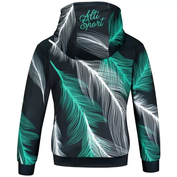  Dětská funkční mikina premium ALTISPORT VOJ/ALK001MI01 ČERNÁ/TYRKYSOVÁ 