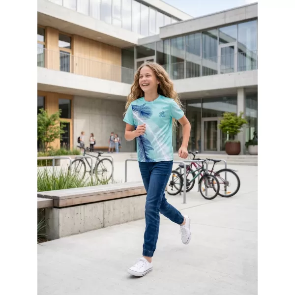  Tricou funcțional premium pentru copii ALTISPORT VOJ/ALK001TR01 ALBASTRU CA GHEATA 