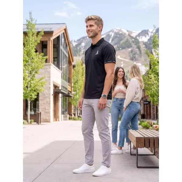  Tricou funcțional pentru bărbați cu guler premium ALTISPORT VOJ/ALM000TR05 NEGRU 