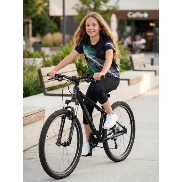  Tricou funcțional premium pentru copii ALTISPORT VOJ/ALK001TR01 NEGRU/TURCOAZ 