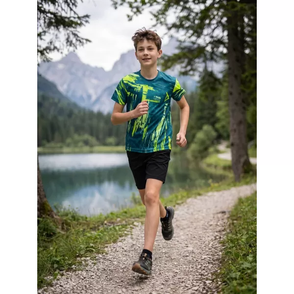  Tricou funcțional premium pentru copii ALTISPORT VOJ/ALK010TR01 KEROSEN/GALBEN 