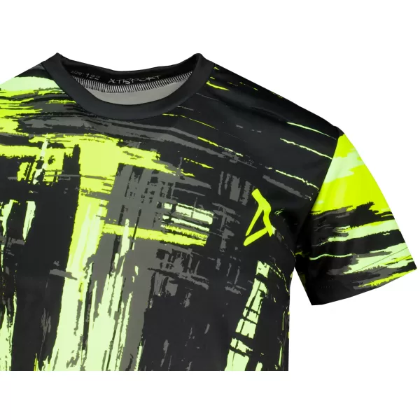  Tricou funcțional premium pentru copii ALTISPORT VOJ/ALK010TR01 NEGRU SI GALBEN 