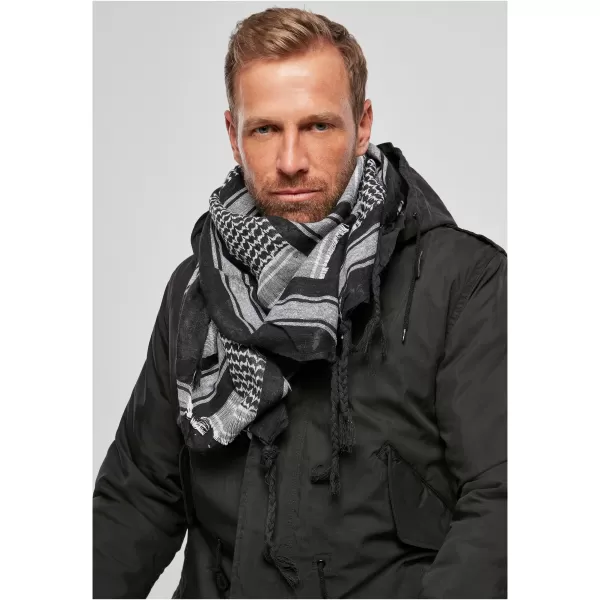  Eşarfă BRANDIT BD7009 NEGRU/ALB 