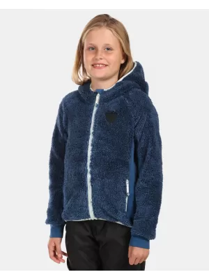 Hanorac pentru fete din fleece KILPI NORKA-JG WJ0211KI ALBASTRU ÎNCHIS
