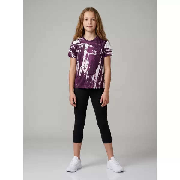  Tricou funcțional premium pentru copii ALTISPORT VOJ/ALK010TR01 VIOLET/ALB 
