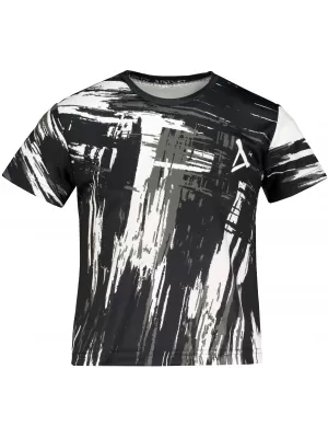 Tricou funcțional premium pentru copii ALTISPORT VOJ/ALK010TR01 ALB-NEGRU