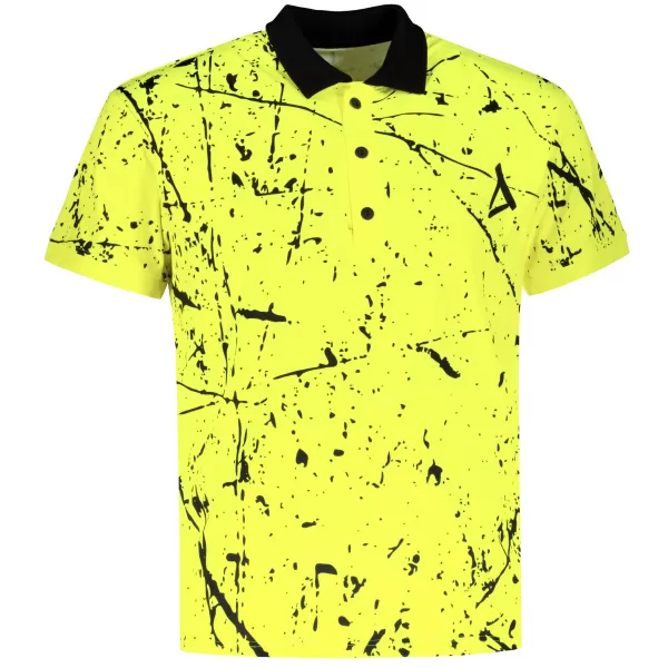  Tricou funcțional pentru bărbați cu guler premium ALTISPORT VOJ/ALM034TR05 GALBEN NEON 