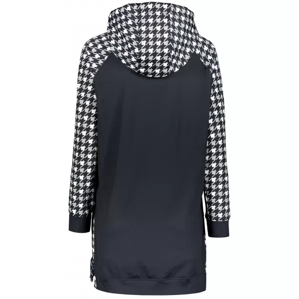  Hanorac prelungit funcțional pentru femei premium ALTISPORT VOJ/ALW048MI03 ALB-NEGRU 
