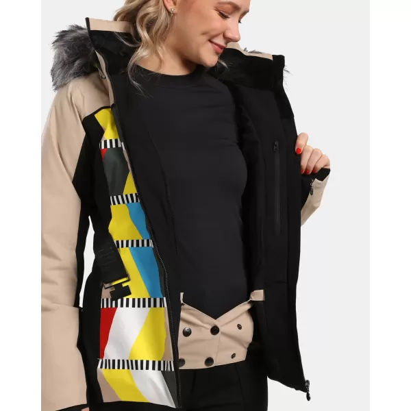  Jachetă de schi pentru femei KILPI CLAIR-W WL0107KI BEJ 