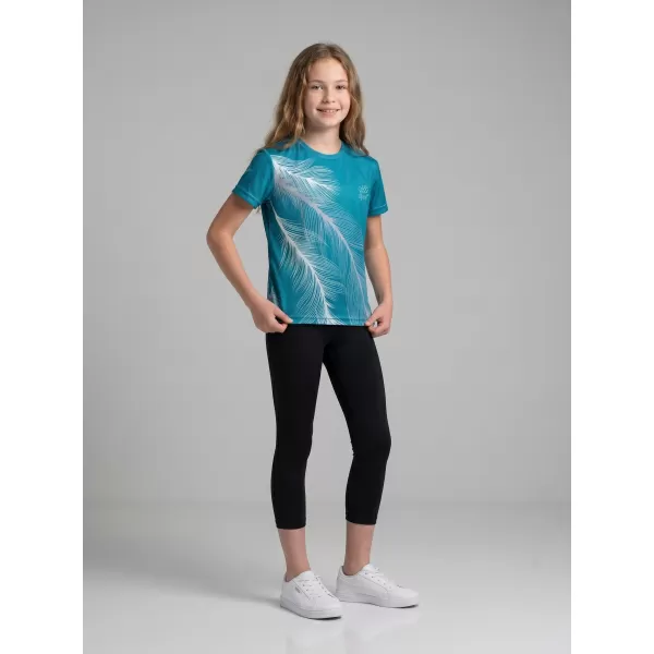  Tricou funcțional premium pentru copii ALTISPORT VOJ/ALK001TR01 SMARALD/GRI 